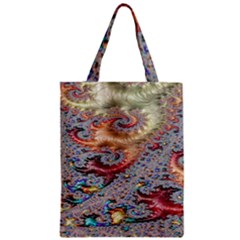 Fractal Artwork Design Pattern Zipper Classic Tote Bag by Sudhe