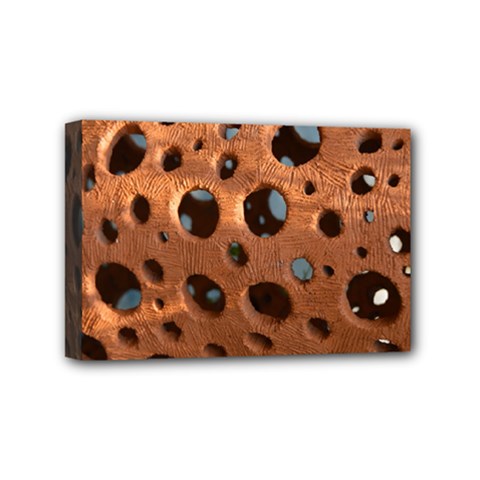 Texture Pattern Wallpaper Background Pattern Holes Mini Canvas 6  X 4  (stretched) by Sudhe