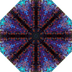 Kaleidoscope Art Pattern Ornament Hook Handle Umbrellas (small) by Sudhe