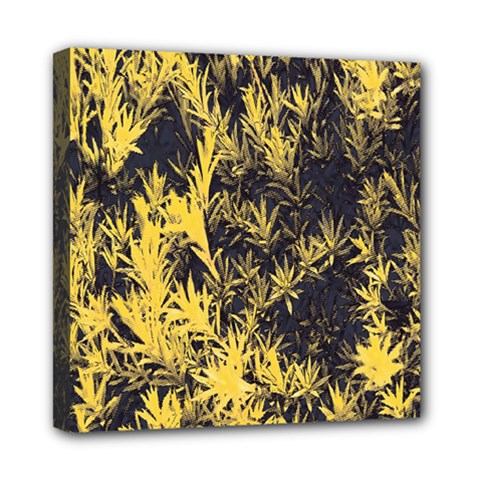 Artistic Yellow Background Mini Canvas 8  X 8  (stretched) by Sudhe