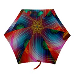 Background Color Colorful Rings Mini Folding Umbrellas by Sudhe