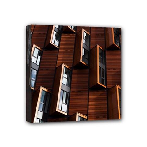 Abstract Architecture Building Business Mini Canvas 4  X 4  (stretched) by Sudhe