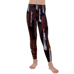 Abstract Architecture Building Business Kids  Lightweight Velour Leggings by Sudhe