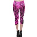 Pink Silhouette Tree Capri Leggings  View1