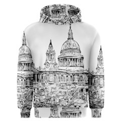 Line Art Architecture Church Men s Overhead Hoodie by Sudhe