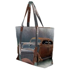 Auto Old Car Automotive Retro Zip Up Canvas Bag by Sudhe