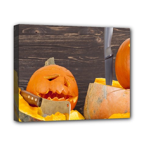 Old Crumpled Pumpkin Canvas 10  X 8  (stretched) by rsooll