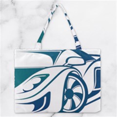 Blue Vector Car Zipper Medium Tote Bag by Sudhe