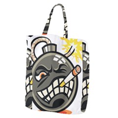 Smoking Cartoon Evil Bomb Cartoon Giant Grocery Tote by Sudhe