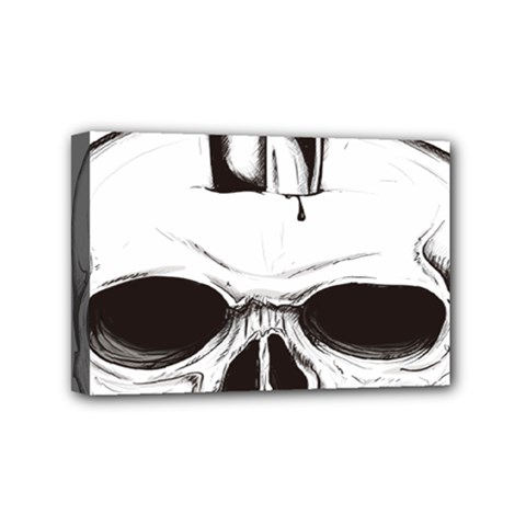Skull Knife Euclidean Vector Skull Sword Inserted Mini Canvas 6  X 4  (stretched) by Sudhe
