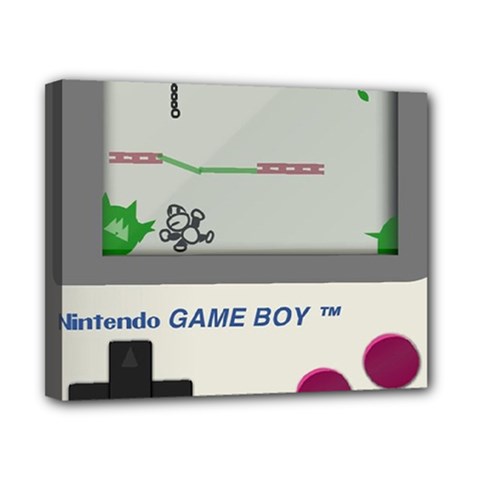 Game Boy White Canvas 10  X 8  (stretched) by Sudhe
