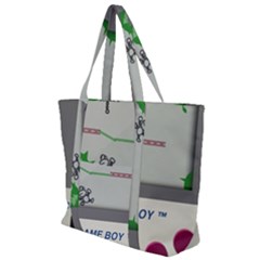 Game Boy White Zip Up Canvas Bag by Sudhe