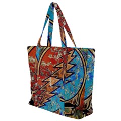 Grateful Dead Rock Band Zip Up Canvas Bag by Sudhe