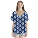 Digital Art Art Artwork Abstract V-Neck Flutter Sleeve Top View1