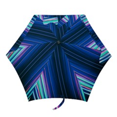 Abstract Fractal Pattern Lines Mini Folding Umbrellas by Pakrebo