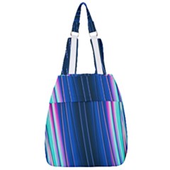 Abstract Fractal Pattern Lines Center Zip Backpack by Pakrebo