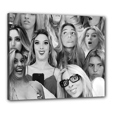 Lele Pons - Funny Faces Canvas 24  X 20  (stretched) by Valentinaart