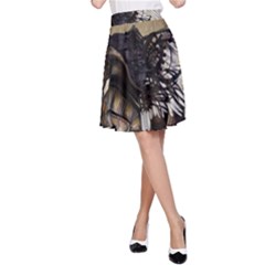 Awesome Steampunk Unicorn With Wings A-line Skirt by FantasyWorld7