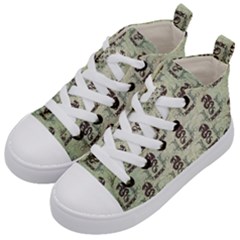 Awesome Chinese Dragon Pattern Kids  Mid-top Canvas Sneakers by FantasyWorld7