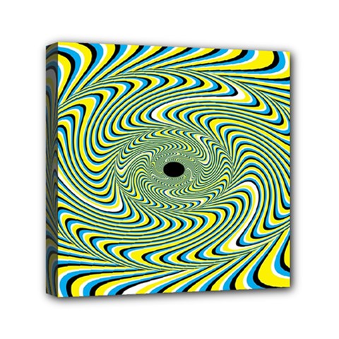 Illusion Idea Head Irritation Mini Canvas 6  X 6  (stretched) by Pakrebo
