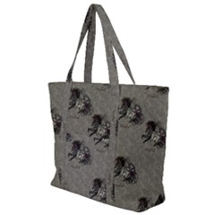 Awesome Steampunk Horse With Wings, Wonderful Pattern Zip Up Canvas Bag by FantasyWorld7