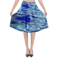 Graphics Wallpaper Desktop Assembly Flared Midi Skirt by Pakrebo