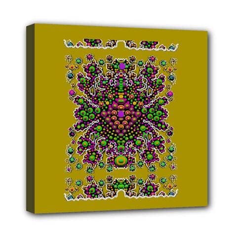 Ornate Dots And Decorative Colors Mini Canvas 8  X 8  (stretched) by pepitasart
