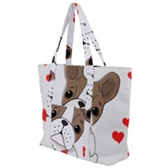 Animation Dog Cute Animate Comic Zip Up Canvas Bag by Sudhe