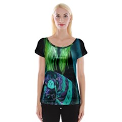 Digital Art Woman Body Part Photo Cap Sleeve Top by dflcprintsclothing