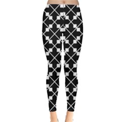 Black And White Fantasy Leggings  by retrotoomoderndesigns