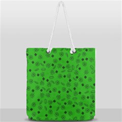 St Patricks Day Pattern Full Print Rope Handle Tote (large) by Valentinaart
