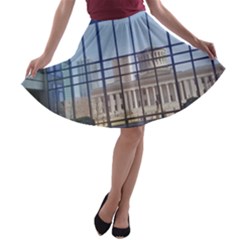 Ohio Statehouse A-line Skater Skirt by Riverwoman