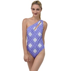 Textile Cross Seamless Pattern To One Side Swimsuit by Pakrebo
