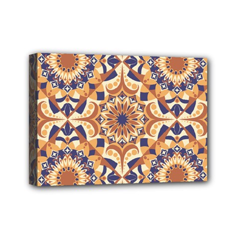 Orange Seamless Pattern Tile Mini Canvas 7  X 5  (stretched) by Pakrebo