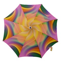 Wave Watercolor Watercolour Hook Handle Umbrellas (medium) by Pakrebo