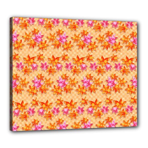Maple Leaf Autumnal Leaves Autumn Canvas 24  X 20  (stretched) by Pakrebo