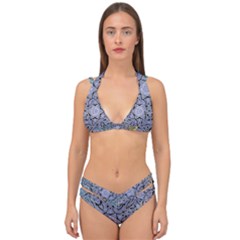 Tile Design Art Mosaic Pattern Double Strap Halter Bikini Set by Pakrebo