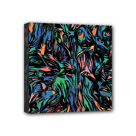 Tree Forest Abstract Forrest Mini Canvas 4  X 4  (stretched) by Pakrebo