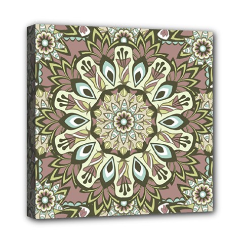 Seamless Pattern Abstract Mandala Mini Canvas 8  X 8  (stretched) by Pakrebo