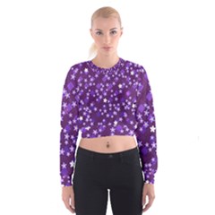 Textile Cross Pattern Square Cropped Sweatshirt by Pakrebo