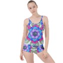 Lotus Flower Bird Metatron S Cube Boyleg Tankini Set  View1