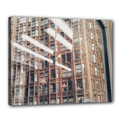 Chicago L Morning Commute Canvas 20  X 16  (stretched) by Riverwoman