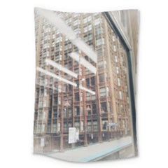Chicago L Morning Commute Large Tapestry by Riverwoman