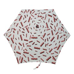 Funny Bacon Slices Pattern Infidel Red Meat Mini Folding Umbrellas by genx