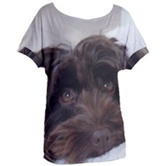 Laying In Dog Bed Women s Oversized Tee by pauchesstore