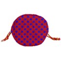 Blue Stars Pattern On Red Drawstring Bucket Bag View3