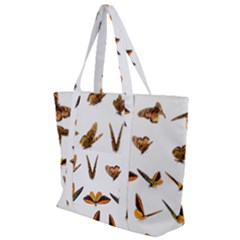 Butterfly Butterflies Insect Swarm Zip Up Canvas Bag by Pakrebo