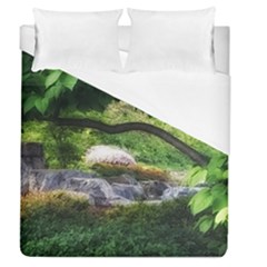 Chicago Garden Of The Phoenix Duvet Cover (queen Size) by Riverwoman