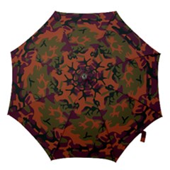 Camouflage Orange Hook Handle Umbrellas (large) by snowwhitegirl