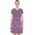 Retro Pink Purple Geometric Pattern Adorable in Chiffon Dress View1